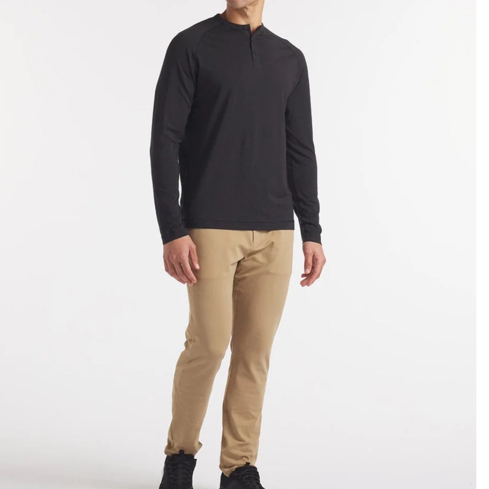 Public Rec Go To Henley Long Sleeve in Black Sz XXL